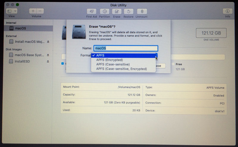 Reformat Apfs Drive To Mac Os Extended